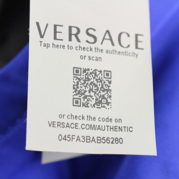 Versace Blue Zaino Stampa Logo Nylon Backpack Travel Bag 39v54s main image 8